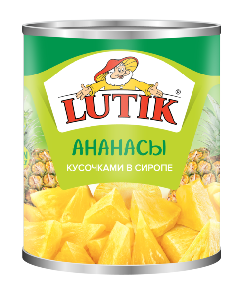 Ананасы LUTIK кусочки в сиропе